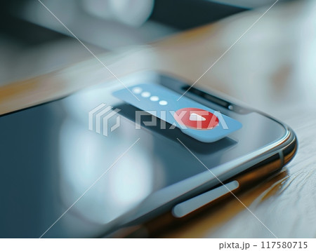 Chat Notification Popup on a Screen Chat Notification Popup on a Screen 117580715