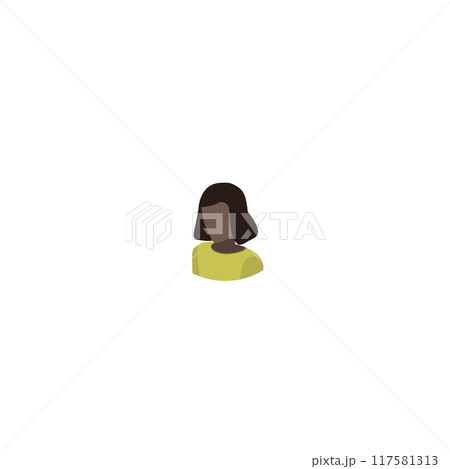 3D Isometric Flat Vector Set of Women Hairstyles, Beautiful Young Girls Portrait with Different Hair Styles. Item 7 117581313