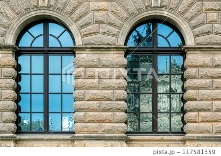 Two windows with an arch. 117581359