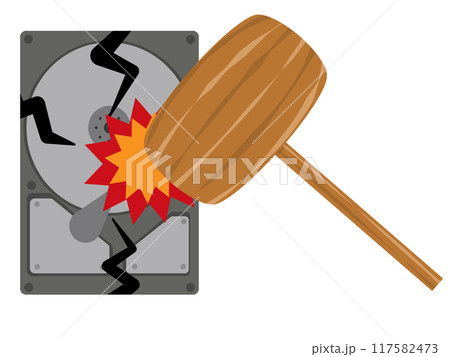ハードディスクの物理破壊 ハードディスクの物理破壊 117582473
