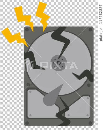 Broken hard disk 117582827