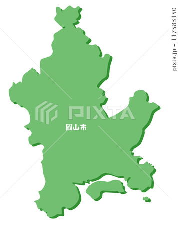 岡山県岡山市の形 117583150
