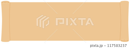 巻き物風のコピースペース 117583237