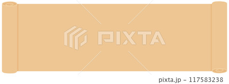 巻き物風のコピースペース 117583238