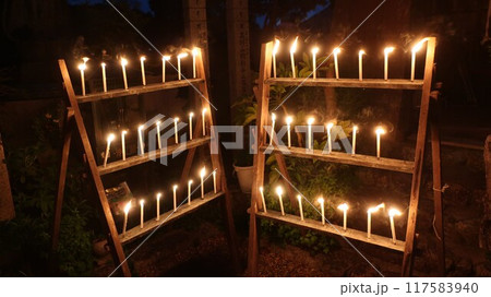 弥勒寺　千灯供養法要　奈良県御所市 117583940