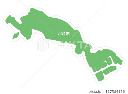神奈川県川崎市の形 117584156