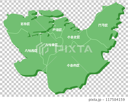 福岡県北九州市の形 117584159