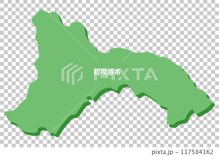 神奈川県相模原市の形 117584162