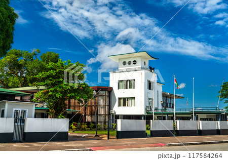 National Assembly on Independence Square in Paramaribo, the capital of Suriname in South America National Assembly on Independence Square in Paramaribo, the capital of Suriname in South America 117584264