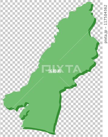 静岡県浜松市の形 静岡県浜松市の形 117584362