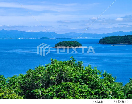 黒の瀬戸大橋と周辺の風景 117584630