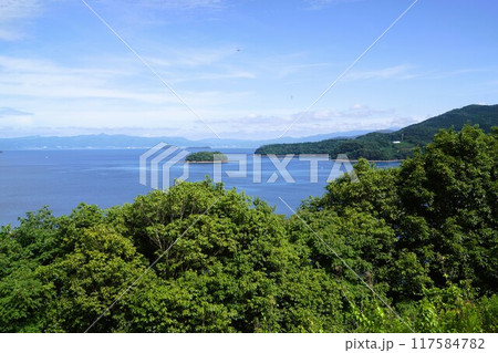 黒の瀬戸大橋と周辺の風景 117584782