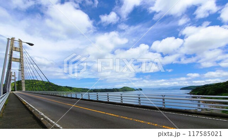伊唐大橋とその周辺の風景　伊唐島　長島町　出水郡　鹿児島県 117585021