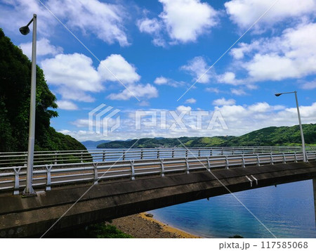 伊唐大橋とその周辺の風景　伊唐島　長島町　出水郡　鹿児島県 117585068