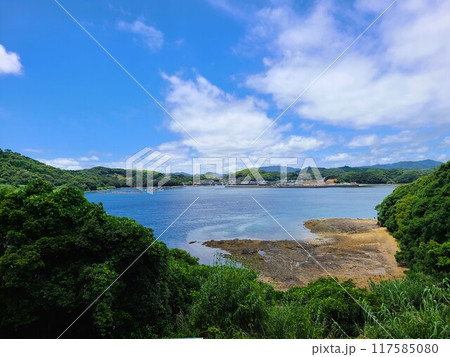 伊唐大橋とその周辺の風景　伊唐島　長島町　出水郡　鹿児島県 117585080