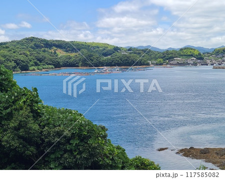 伊唐大橋とその周辺の風景　伊唐島　長島町　出水郡　鹿児島県 117585082