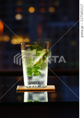 バーのカクテル　ジントニック 117585217