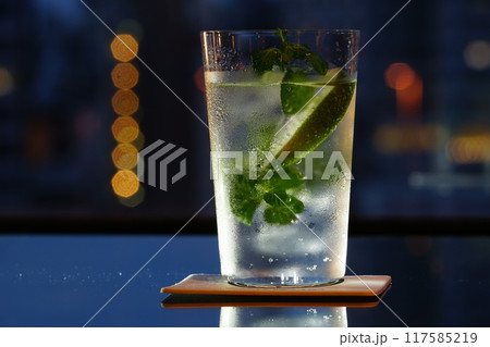 バーのカクテル ジントニック バーのカクテル ジントニック 117585219