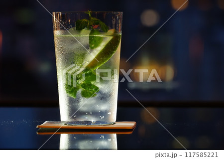 バーのカクテル　ジントニック 117585221