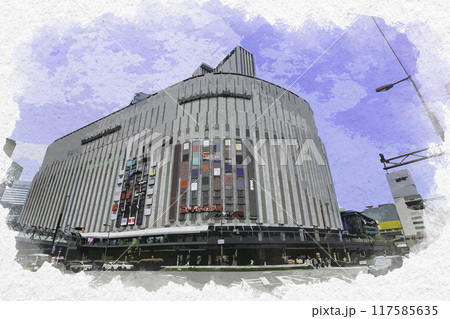 水彩画風 梅田 ヨドバシ梅田タワー 大阪府大阪市 水彩画風 梅田 ヨドバシ梅田タワー 大阪府大阪市 117585635
