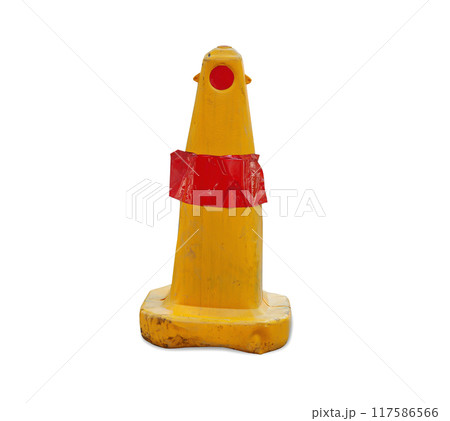Traffic Cone Isolated. Safety Sign Template. File with Clipping Path. 117586566