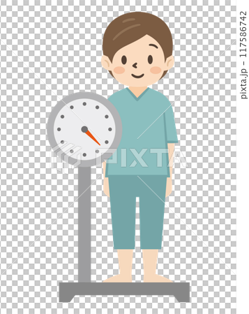 Weight measurement illustration 117586742