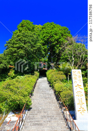 【佐賀県】晴天の大興善寺の石段（きぼうの坂） 117586798