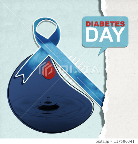 A blue ribbon is wrapped around a globe, symbolizing the importance of awareness A blue ribbon is wrapped around a globe, symbolizing the importance of awareness 117590341