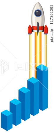 Startup Growth Rocket Concept 117591093