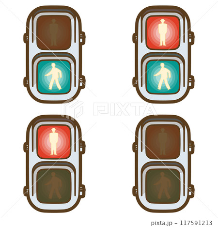 歩行者用信号機セット 117591213
