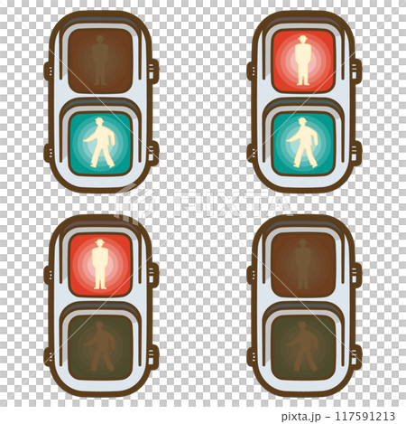 歩行者用信号機セット 117591213