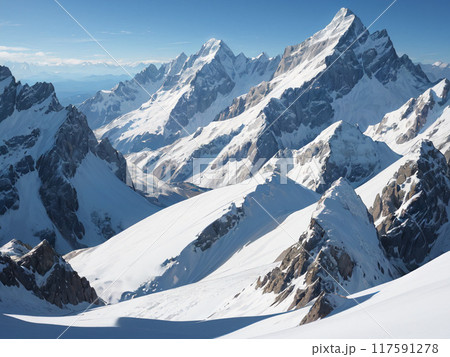 展望台から望むモンブラン 展望台から望むモンブラン 117591278