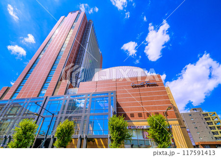 日本の東京都市景観 8月。三軒茶屋駅前のキャロットタワーなどを望む＝20日 117591413