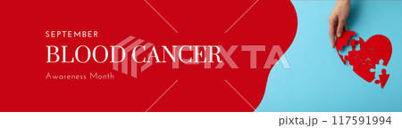 September, blood cancer awareness month, design on a red background. September, blood cancer awareness month, design on a red background. 117591994