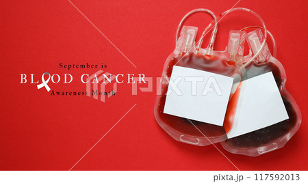 September, blood cancer awareness month, design on a red background. September, blood cancer awareness month, design on a red background. 117592013