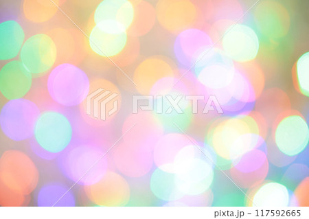 Christmas light background. Holiday glowing backdrop. Defocused Background With Blinking Stars. Blurred Bokeh. 117592665
