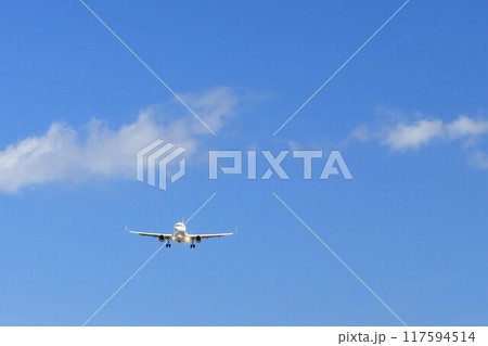 着陸する航空機 着陸する航空機 117594514