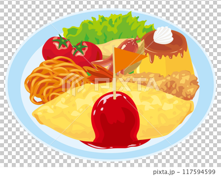 お子様ランチのイラスト素材 [117594599] - PIXTA