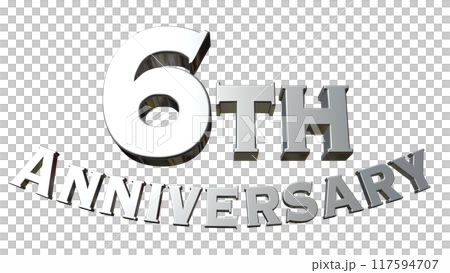 3DCG characters "6th Anniversary/6th anniversary" Silver, Silver 117594707