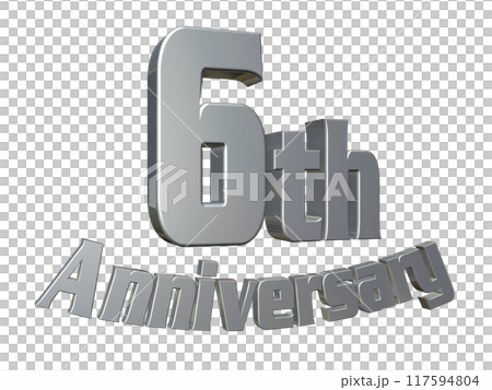 3DCG角色「6th Anniversary/6週年」銀、銀 3DCG角色「6th Anniversary/6週年」銀、銀 117594804