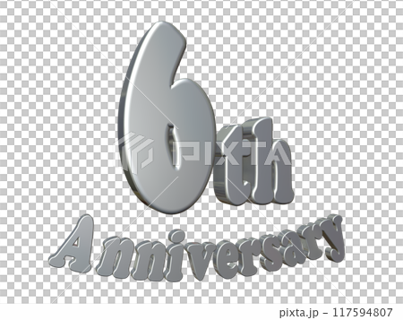 3DCG characters "6th Anniversary/6th anniversary" Silver, Silver 117594807