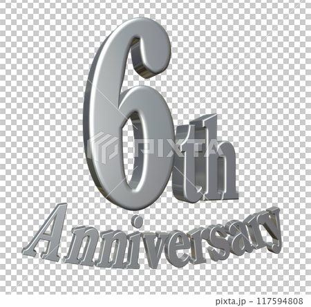 3DCG characters "6th Anniversary/6th anniversary" Silver, Silver 117594808