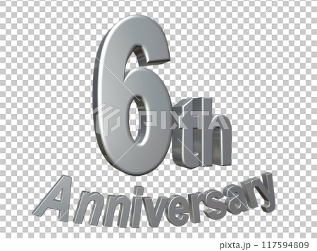 3DCG characters "6th Anniversary/6th anniversary" Silver, Silver 3DCG characters "6th Anniversary/6th anniversary" Silver, Silver 117594809