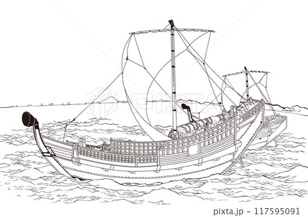 上總ノ海路 線画 上總ノ海路 線画 117595091