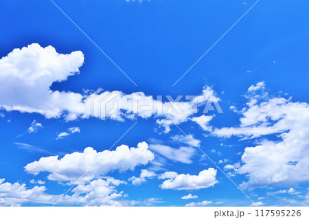 夏の青空と雲 117595226