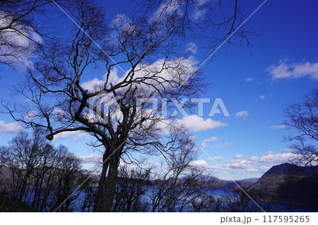 初冬の摩周湖と摩周岳 初冬の摩周湖と摩周岳 117595265