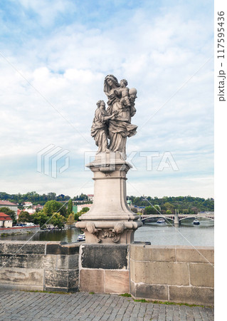 The statue of Saint Anne. Sculpture by Matej Vaclav Jackel. Prague, Czech Republic. The statue of Saint Anne. Sculpture by Matej Vaclav Jackel. Prague, Czech Republic. 117595436