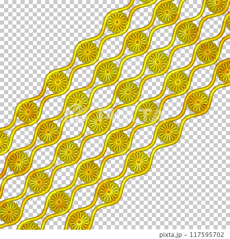 金色菊花圖案 117595702