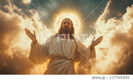 キリストが両手を広げている姿 117595892