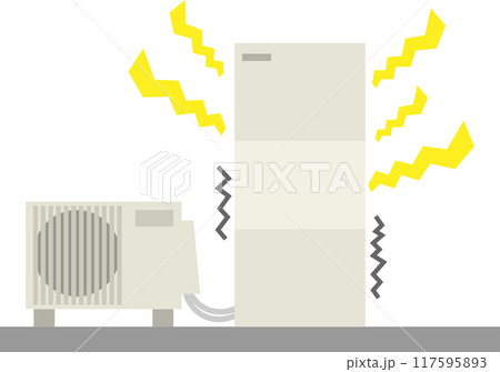 給湯機から騒音が出ているイメージ素材 117595893